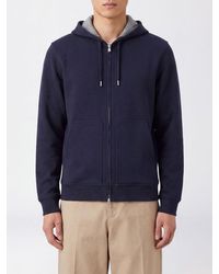 Brunello Cucinelli - Full-Zip Cotton Hoodie With Drawstring - Lyst