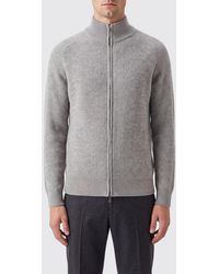 Lardini - Wool And Cashmere Turtleneck Full-Zip Cardigan - Lyst