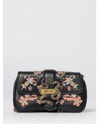 Just Cavalli - Synthetic Leather Bag With Floral Embroidery - Lyst