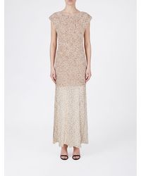 By Malene Birger - Polka-Dot Slim Fit Long Sheath Dress With Thin Straps - Lyst