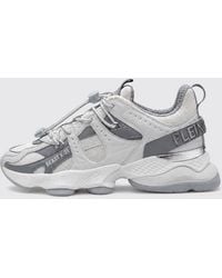 Philipp Plein - Runner Beast X-01 Leather And Mesh Sneakers With Drawstring Closure - Lyst