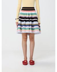 Alaïa - A-Line Knit Mini Skirt - Lyst