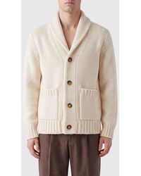 Kangra - Cardigan Aus Wollmischung Mit Schalkragen, Knopfleiste Und Aufgesetzten Taschen - Lyst