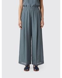 Brunello Cucinelli - Cotton Palazzo Trousers - Lyst