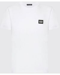 Dolce & Gabbana - T-Shirt With Logo Plaque - Lyst