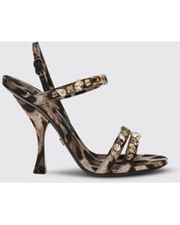 Dolce & Gabbana - Keira Leopard-Print Sandals - Lyst