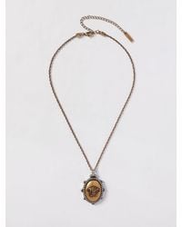 Versace - Medusa Brass Necklace With Pendant - Lyst