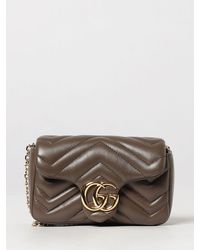 Gucci - Gg Marmont Matelassé Chevron Nappa Mini Crossbody Bag - Lyst