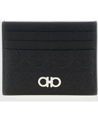 Ferragamo - Travel Grained Leather Card Holder - Lyst
