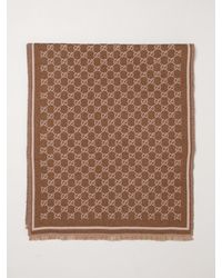 Gucci - Reversible Gg Jacquard Wool Fringed Scarf - Lyst