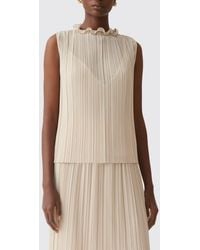 Fabiana Filippi - Sleeveless Pleated Blouse With Elegant Ruffle Collar - Lyst