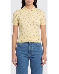Jil Sander - Floral Cotton Blend Polo Shirt - Lyst