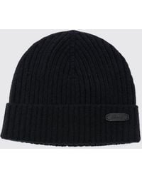 Brioni - Ribbed 100% Cashmere Beanie With Cuff And Applied Logo - Lyst