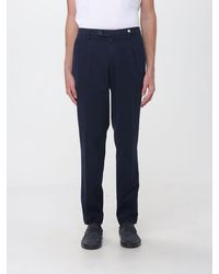 Myths - Slim Fit Stretch Cotton Chino Trousers With Pleats - Lyst
