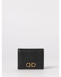 Ferragamo - Gancini Grained Leather Wallet - Lyst