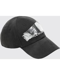 Balenciaga - Cotton Denim Baseball Cap With Laminated Logo - Lyst