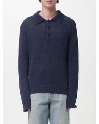 sunflower - Cotton And Linen Knit Polo Shirt - Lyst