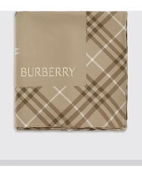 Burberry - Eqk Print Silk Foulard - Lyst