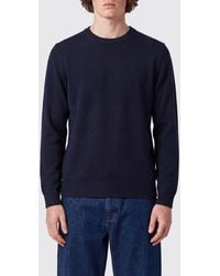 Drumohr - Pure Merino Wool Crewneck Jumper With Long Sleeves And Ribbed Trims - Lyst