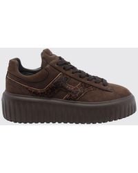 Hogan - Baskets H-Stripes À Plateforme En Cuir Et Poulain Avec Imprimé Animalier - Lyst
