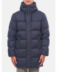 Herno - Hooded Long Faux-Fur Collar Down Jacket - Lyst