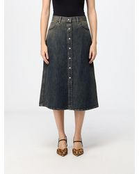 Fendi - High-Waisted A-Line Midi Skirt - Lyst