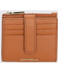 Coccinelle - Metallic Grained Leather Wallet - Lyst