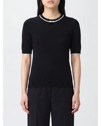 Valentino Garavani - Wool Crew Neck Sweater With Bow And Vlogo Signature - Lyst