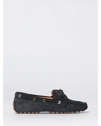 Tod's - Gommino Suede Boat Loafers - Lyst