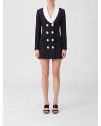 Self-Portrait - Double-Breasted Blazer Mini Dress - Lyst