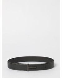 Tom Ford - T Grain Calf Leather Belt - Lyst