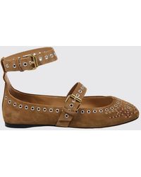 Isabel Marant - Ylza Suede Mary Jane Flats With Studs And Eyelets - Lyst