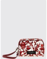 Dolce & Gabbana - Dolce &Amp Gabbana Majolica Print Leather And Cotton Crossbody Bag - Lyst