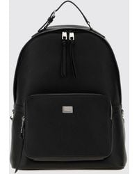 Dolce & Gabbana - Dolce &Amp Gabbana Vittoria Rucksack Aus Genarbtem Kalbsleder Mit Appliziertem Logo - Lyst