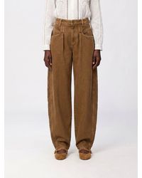 Isabel Marant - Lisha High-Waisted Wide-Leg Cotton Denim Jeans - Lyst