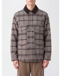 Filson - Spokane Tartan Wool Shirt Jacket With Contrast Velvet Collar - Lyst