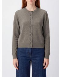 Fabiana Filippi - Wool And Silk Blend Cardigan With Crystal Embellishment - Lyst