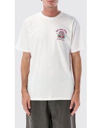 Obey - Cotton T-Shirt With Contrasting Graphic Print On The Chest And Back - Lyst