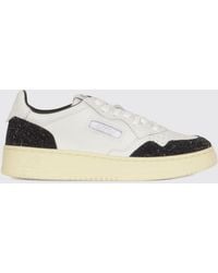 Autry - Medalist Low Leather And Glitter Sneakers - Lyst