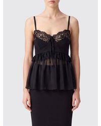Chloé - Chlo&Eacute Off-The-Shoulder Pleated Lace And Tulle Evening Top - Lyst
