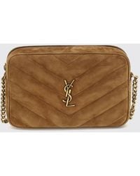 Saint Laurent - Loulou Mini Matelassé Leather Camera Bag With Ysl Logo - Lyst