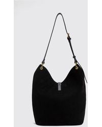 Twinset - Leather And Suede Shoulder Bag With Lettering Logo - Lyst