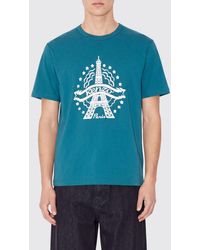 KENZO - Crewneck Cotton T-Shirt With Contrasting Graphic Logo Print On The Front - Lyst