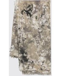 Avant Toi - Camouflage Linen Blend Scarf - Lyst