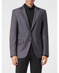 Philipp Plein - Single-Breasted Wool Blend Blazer With Peak Lapels - Lyst