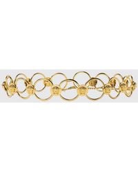 Versace - Medusa Brass Belt - Lyst