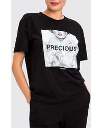 Twinset - Graphic Print And Logo Cotton T-Shirt - Lyst