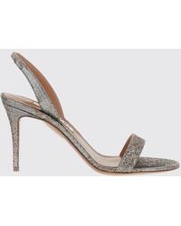 Aquazzura - So Nude Laminated Fabric High-Heel Slingback Sandals - Lyst