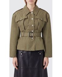 McQueen - Belted Cotton-Blend Shirt Jacket With Epaulettes And Patch Pockets - Lyst