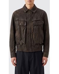Salvatore Santoro - Ovine Leather Bomber Jacket With Classic Collar - Lyst